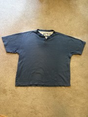 Vintage Bugle Boy Classic Blue Polo Shirt Size Large 100% Cotton