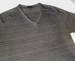 SIVA Men Large V-Neck Shirt Polyester Cotton Rayon