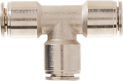 1/4In NPT Union Tee Fitting Silver Air Line Connector For Auto Air Suspension