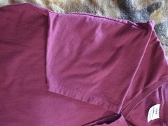 VTG Nike V Neck Tee Mens XL Burgundy Made In USA Embroidered Swoosh