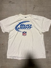 Gildan Bud Light NFL Official Beer Sponsor Graphic T-Shirt White Size L