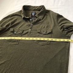 Kuhl Shirt Mens S Green Henley Pullover Mock Neck Short Sleeve Outdoor Button