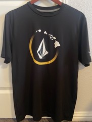 Volcom Hawaii Surf Shirt Men’s Black Size M Anti-UV