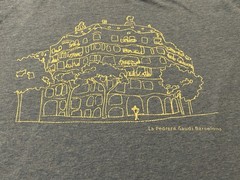 Stanley/Stella La Pedrera Gaudi Casa Mila Barcelona Tee Blue US L Organic Cotton