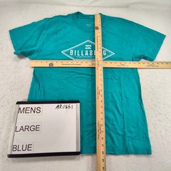 Billabong Casual Crew Neck Short Sleeve Graphic T Shirt Mens Size Large L Blue