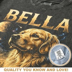 Custom Long Haired Dog Comfort Tee Personalized Pet Owner Animal Lover Gift