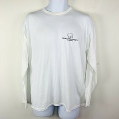 Delta Apparel Shirt sz L White Saving the Elephants 10K Charity Event Activist