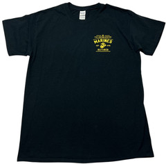 Gildan Shirt Mens Large Black US Marines Retired Logo Graphic Tee Military USA