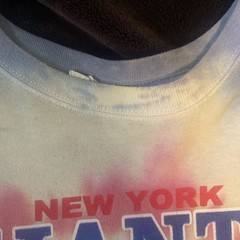 Y2K 2008New York Giants NFL Tie Dye All Over Double Sided T-shirt Red Blue Sz L