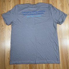 Canvas T-Shirt Mens XL Extra Large Gray Short Sleeve Burlington School District