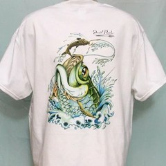 Tarpon Fish Breaching Water Bait on Hook Fisherman’s Men’s 3XL T-Shirt