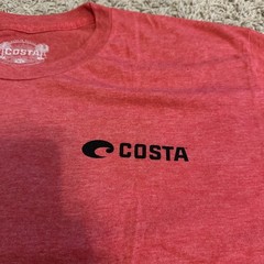 New! Costa Del Mar T-Shirt Mens X-Large Red Heathered Short Sleeve Graphic Tee