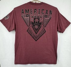 Buckle American Fighter T-Shirt Men’s 4XL Foil Lined Graphic Double Sided