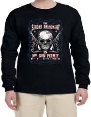 2A Gun Permit Gun Rights Supporter Design Long Sleeve T-Shirt Long Arm Shirt Tee