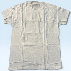 Vintage Jockey Shirt Mens Large White Blank Power Knit Tee T-Shirt Made USA