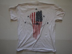 USAF Thunderbirds Shirt Mens Large White Graphic Tee Patriotic Flag Eagle Jets