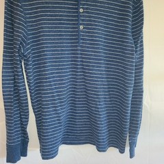 J. Crew Knit Goods Mens Large Slim Fit Long Sleeve Pullover Henley Shirt Striped