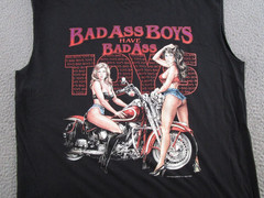 Vintage Bad Ass Boys Have Bad Toys T shirt Mens XL Y2K Girls Bikers Motorcycle