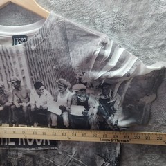 Rockefeller Center NYC Shirt Men’s L Top of the Rock Lunch Atop Skyscraper Graph