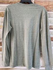 Falls Creek Men’s Size S Heather Olive Green Long Sleeve Cotton Tee NEW
