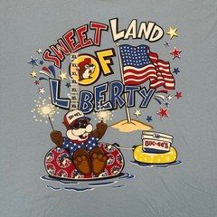 Buc-ee’s T-Shirt Mens XL Blue Graphic Sweet Land of Liberty Patriotic 2025 New