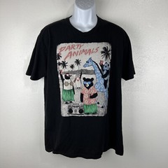Riot Society Shirt Men Extra Large Black Party Animals Graphic Short Sleeve Tee