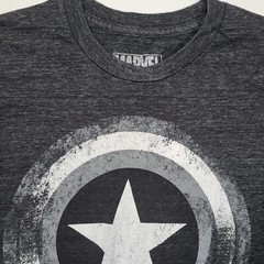 Marvel Comics Men’s Small Captain America Shield Distressed Look Black Tshirt