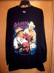 ALAN JACKSON black graphic XL jersey havin a good time tour 08