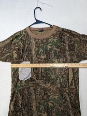 Vintage Ace Sportswear Trebark Camo Pocket T Shirt Large Camoflage Made in USA