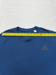 Adidas T-Shirt Mens L Blue Climalite Freelift Short Sleeve Crew Neck