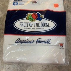 Vintage Fruit Of The Loom Mens White Crew Neck T Shirt 3 Pk 1989 Small 34-36 80s
