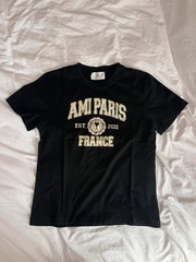 Ami Paris France Shirt Black Size Large NWT FITS SMALLER