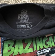 Ripple Junction Big Bang Theory BAZINGA Graphic Black T-Shirt Men’s Sz Large
