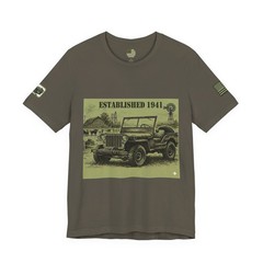 Established 1941 Military Jeep Tee | Vintage Army Vehicle Shirt