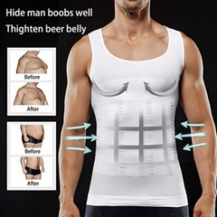 FAJAS Men Body Slimming Tummy Shaper Belly Underwear Shapewear Waist Girdle Vest