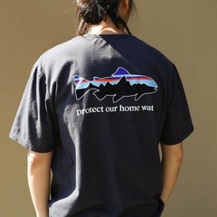 Patagonia – M’s Home Water Trout Organic T-Shirt – Ink Black 37547 Small – NWT