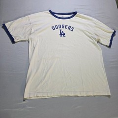 MLB Genuine Merchandise Los Angeles Dodgers T-Shirt Men 2 XL White Cotton 2009