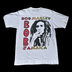 Vintage Bob Marley L Single Stitch Tee-Shirt 70s Graphic Rasta Reggae Jamaica