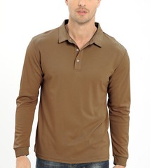 Men’s Polo Shirt Long Sleeve Outdoor Golf T Shirt 3-Button Quick Dry Lightweight