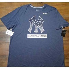 NIKE MLB NEW YORK YANKEES TRI BASEBALL SHIRT NYY 00036177X YN5 SIZE LARGE