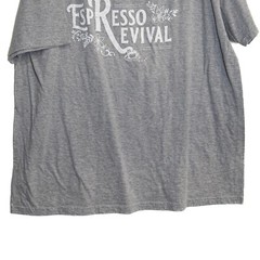 Espresso Revival Gray Graphic T-Shirt By Gildan Cotton Blend Short Sleeve Mens 2