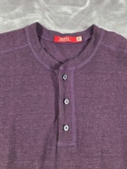 Agave Thermal Henley Shirt Plum Mens Long Sleeve Standard Fit Made in USA