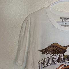 True Religion T Shirt Guitar Bald Eagle World Tour 1971 Rock & Roll Festival XL