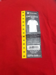 Member’s Mark Men’s Essential Crew Neck Short Sleeve Tee Medium Red NWT