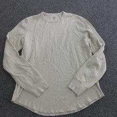 Buck Mason Thermal Shirt Mens Small White Long Sleeve Crewneck Cotton Tee Top