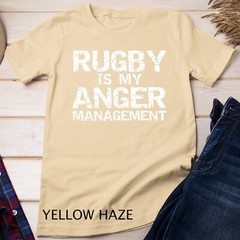 Funny Rugby Quote Vintage Gift Rugby is My Anger Management Unisex T-shirt