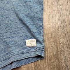 Lucky Brand True Indigo Mens Blue Classic Dip Dye Burnout Henley T-Shirt Size L