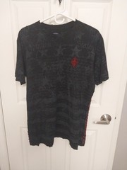 Affliction Live Fast Black Graphic T Shirt Mens XL USA Made Y2K
