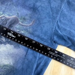 The Mountain Big Cats Graphic T-Shirt Blue Tie Dye Lion Tiger Leopard Mens M