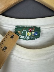 Vintage 90’s Croquet White Shirt Promo Sports XL Color Rare Game Art